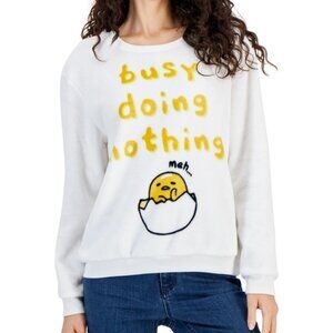 EUC Sanrio Gudetama Busy Doing Nothing Cozy Sweatshirt